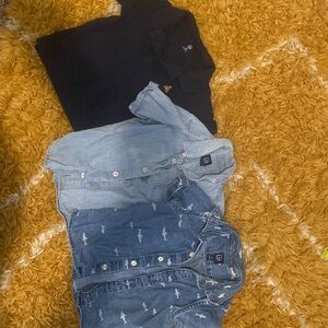 3 size 2T shirts. 2 denim 1 polo.
